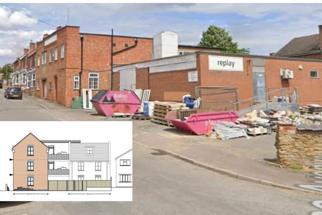 The flats would be on the site in The Avenue, Rothwell/NNC/Google