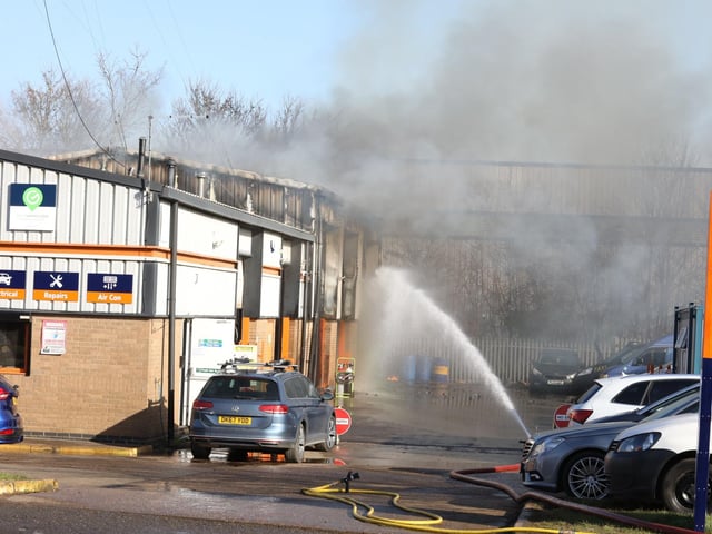 Kettering fire at Headlands MOT centre and garage
