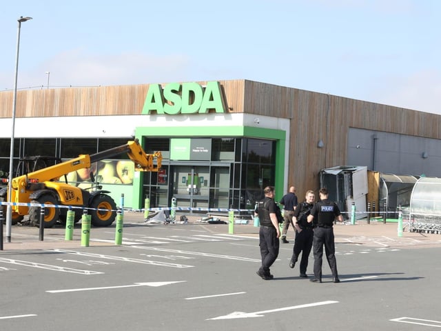 Raunds Asda telehandler ATM theft/IMG