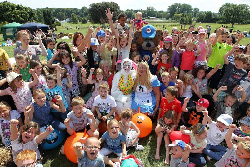 2014, An Alice In Wonderland day at Wicksteed Park with Alice, the White Rabbit and Wicky Bear, with a world record attempt for the most people eating jam tarts simultaneously