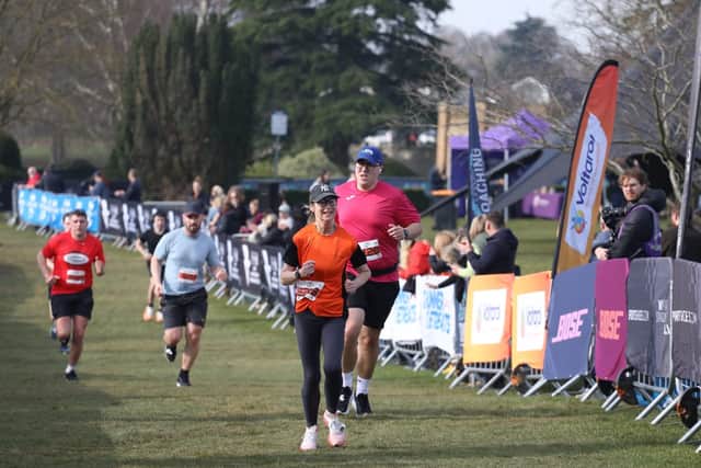The 5K and half marathon started and finished at Wicksteed Park