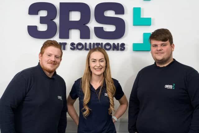 Ethan Malvern, pictured left, with Managing Director Steve Souch, right and Leila Souch.