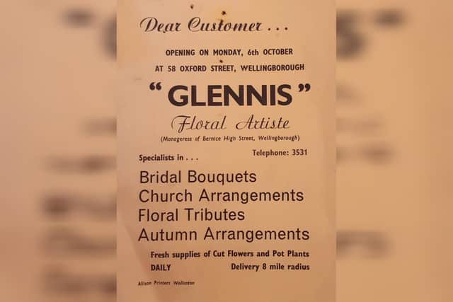 A flyer for the opening of the shop in 1969
