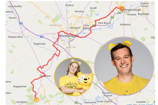 Friday, October 21 - Rickshaw route for BBC Children in Need fundraiser with Matt Baker and inspirational county teenager Tabitha Tuckley