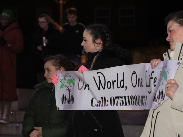 Reclaim the night march against domestic violence Kettering:women's march Kettering