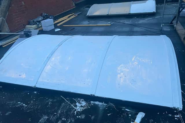 Alfred Lord Tennyson School in Rushden was damaged by vandals with gloss paint/ Alfred Lord Tennyson School