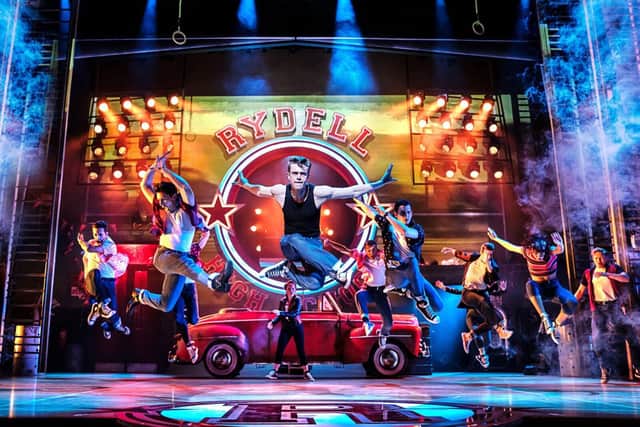 The cast of the 2023 West End production of Grease. Photo by Johan Persson