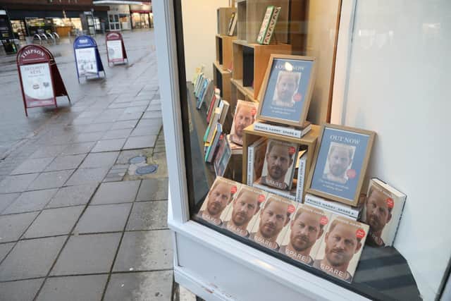 Spare went on sale in Kettering High Street today at Waterstones