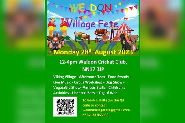Weldon Village Fete takes place on Monday, August 28