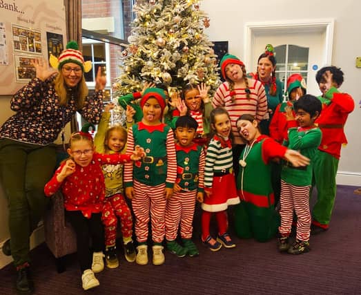 Naughty Elves visit Elm Bank Care Home in Kettering spreading festive cheer.