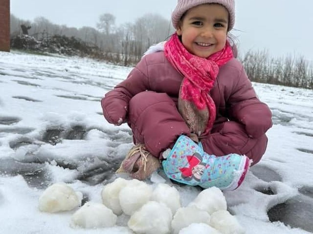 Someone's been preparing for a snowball fight...