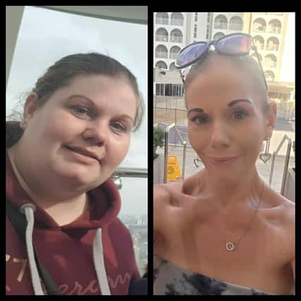 Lucy lost over half her body weight!