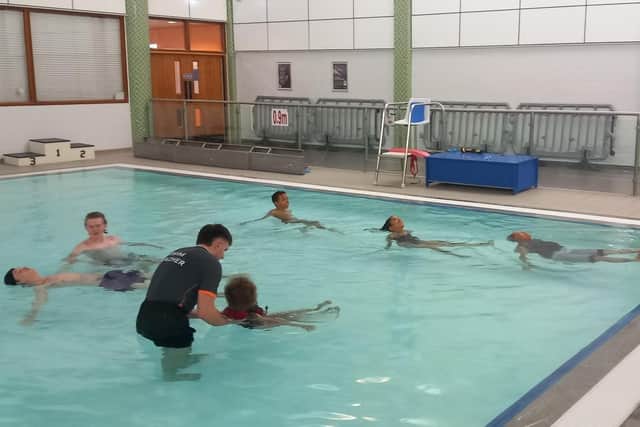 In the pool Water Safety Course Waendel Leisure Centre