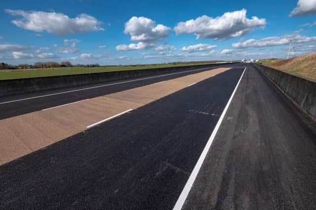 Three different types of road surface have been installed at Santa Pod Raceway as part of the trial.