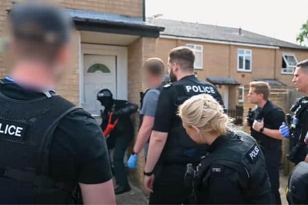 Police raids took place across east Northants