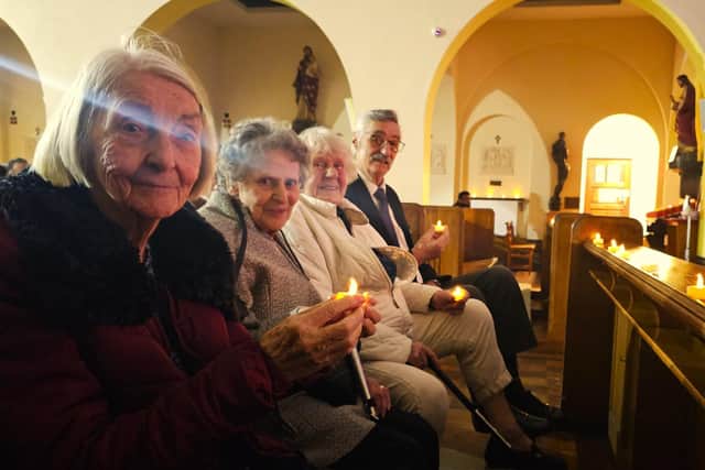 Elm Bank Care Home residents enjoy the Carols by Candlelight Service at the local St Edwards Church.