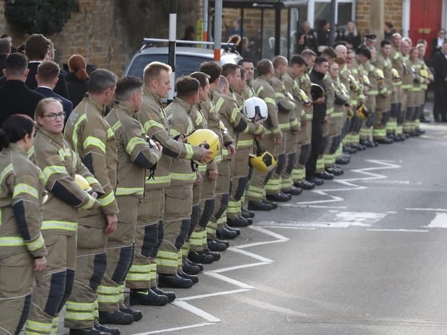 Streets lined in honour of Corby firefighter Hilmi Say