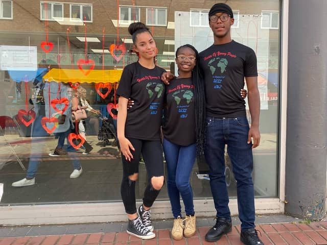 Hearts of Young People young ambassadors: Maya Lynch (15) (left), Kelly Kuziva (16) (middle), and Prince Kashkelee Kevin Junior Aird (17) (right)