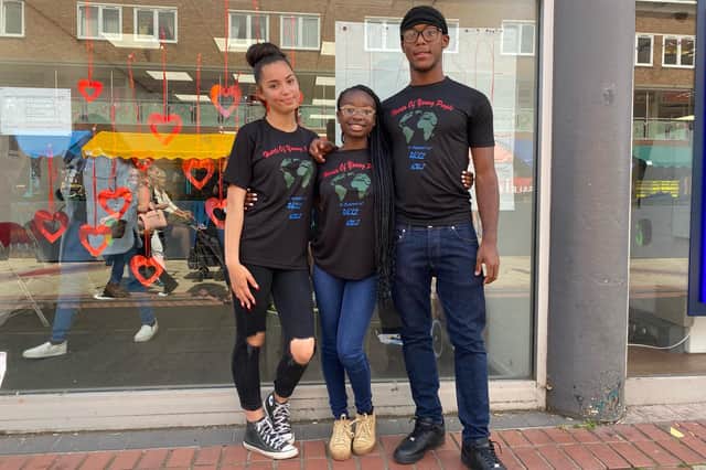 Hearts of Young People young ambassadors: Maya Lynch (15) (left), Kelly Kuziva (16) (middle), and Prince Kashkelee Kevin Junior Aird (17) (right)