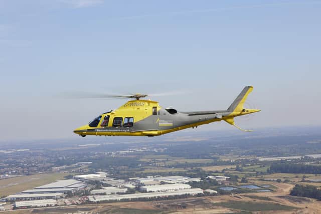 The Warwickshire and Northamptonshire Air Ambulance in action