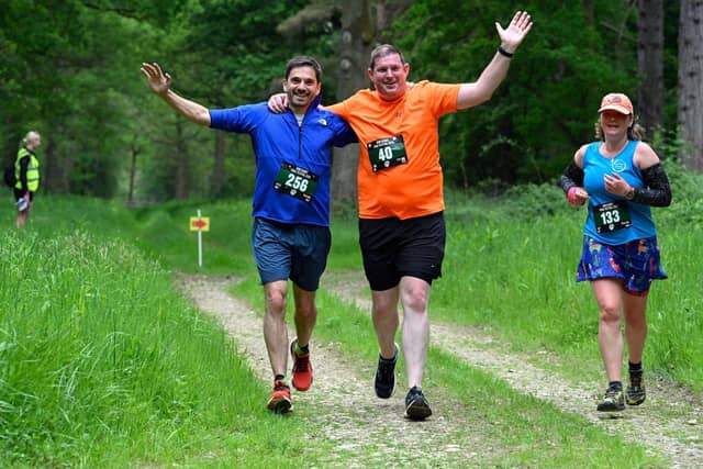 Runners enjoying the wonderful trails on the Deene Park estate