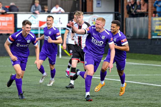 Captain Michael Jacklin and 11 other members of last season's squad will be back at Corby Town for the 2023/24 campaign. Picture by Jim Darrah