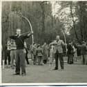 Northampton Archery Club at Delapré Abbey in the 1950s, courtesy of Ray Wake