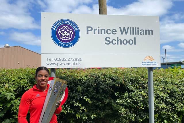 British judo athlete and double world medallist Nekoda Davis visited Prince William School as part of the EMAT torch relay last week