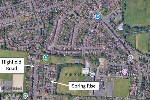 Police officers would like dash-cam footage from Spring Rise and HIghfield Road, the night of the attack on Ryan Burton/Northants Police