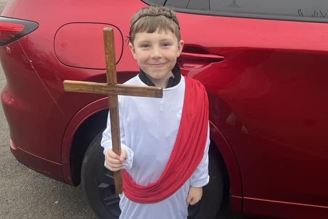 Jude from Corby dressed as Jesus