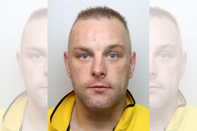 Dean Hutchison repeatedly raped, strangled and abused his former partner in Corby. Image: Northamptonshire Police