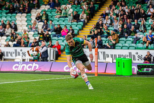 Tommy Freeman scored Saints' first try against Bath (picture: Adam Gumbs)