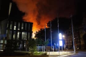 The fire on Tuesday August 22 in Bridge Street, Northampton. Picture by Will Lacey