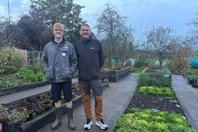David with Youth Worker, Samuel, at The Green Patch