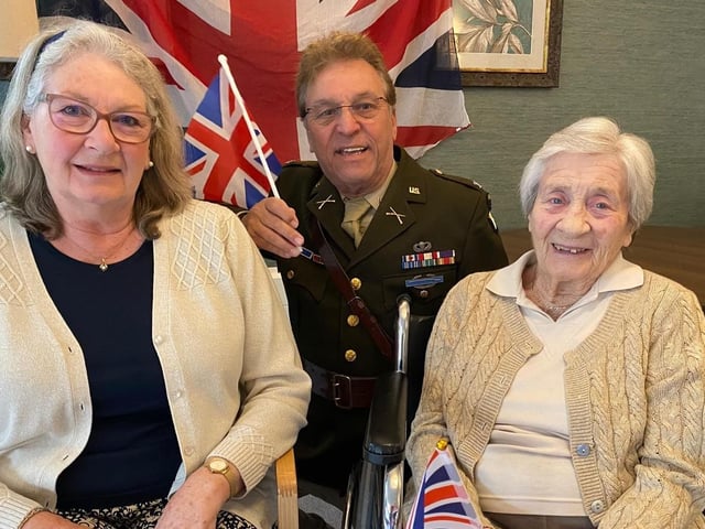 Live entertainment at the home for VE Day