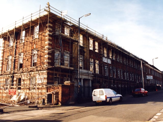 A clothing factory in Victoria Street, Wellingborough, is demolished in 1997