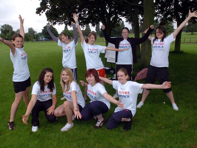 Southfield Girls students Hannah Baugh,13, Sophie Fynan, 14, Charlotte Swift, 14, Natalie Milmoe, Hattie Hofton, 14, Charlotte Petersen-Buckley, 14, Alice Betournay, 14, Alice Smith, 14, Rhiannon Parker, 14.