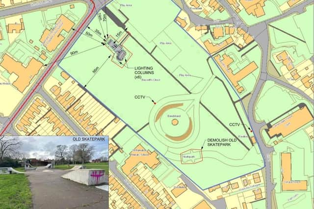 The new skatepark will be relocated to have better visibility. (Image: Mr Jonathan Waterworth)