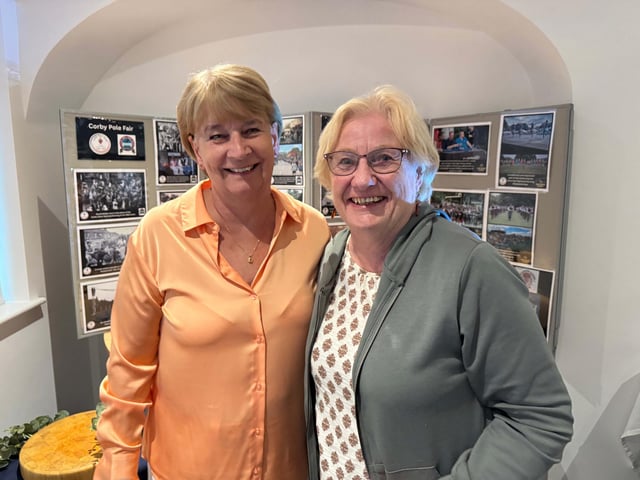 Toni Beeby (left) said that Corby was “only a village” when she grew up, and witnessed various housing estates go up gradually. One of the biggest moments of Corby history for Toni was the opening of the East Midlands International Pool in 2009. Madeline Whiteman (right) has also been pleased to see all of the development that has come to the town, and said that the introduction of the cinema, theatre and rooftop arts centre has been great for the community. Corby 75th new town anniversary celebrations and launch of exhibition/National World