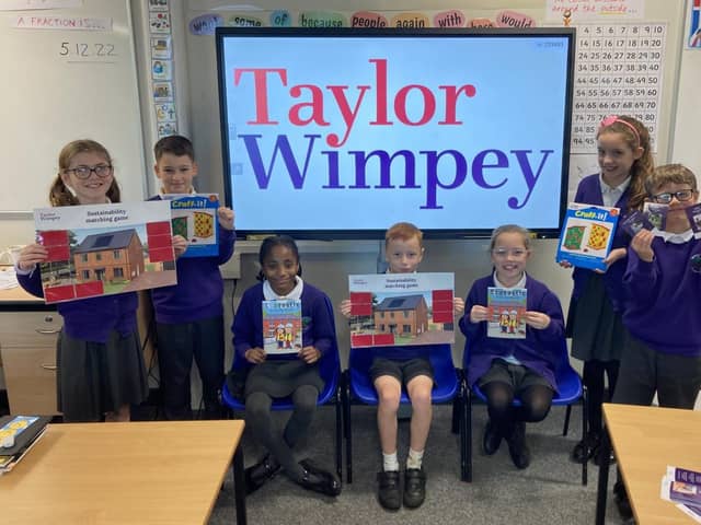 Pupils at Barton Seagrave Primary School have been learning about housebuilding and the construction industry thanks to a visit from home builder Taylor Wimpey.
