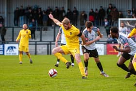 Harborough Town were comfortable winners at Steel Park when they played Corby Town in December. The two teams meet again just across the Leicestershire border this weekend. Picture by Jim Darrah