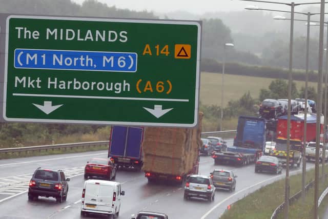 Kettering, A14, file picture