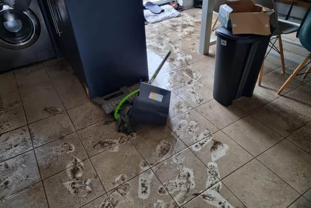 Homes in Linden Avenue Kettering were inundated by filthy flood water