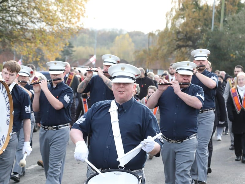 Corby RBL Remembrance Sunday parade and service at Corby War Memorial/