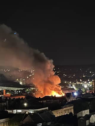 Huge fire breaks out in Bridge Street overnight as NINE fire crews continue to tackle the blaze in busy Northampton street