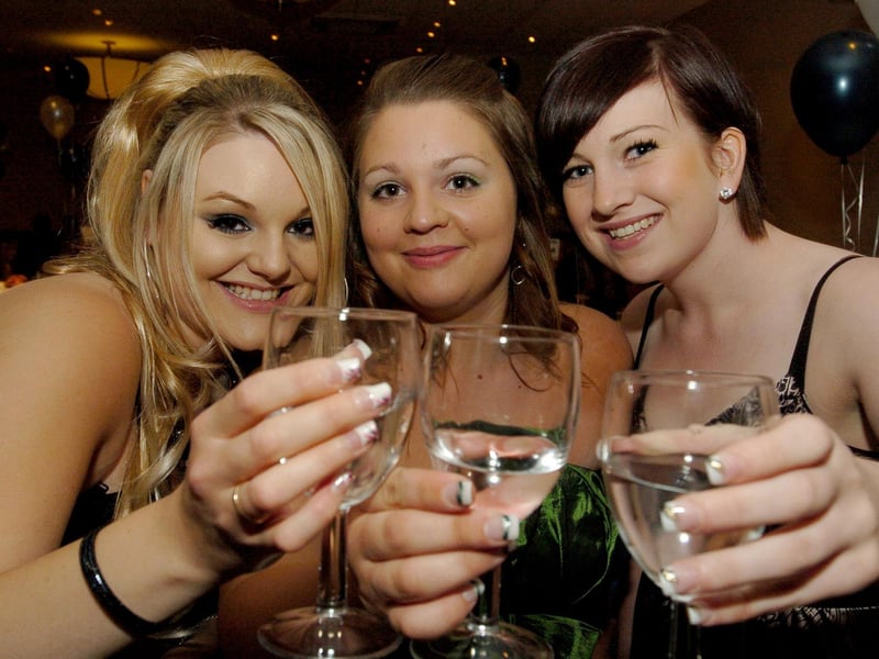 Wollaston School Prom: Chrissy Hill, Rachael Shelton, and Laura Todd 2009