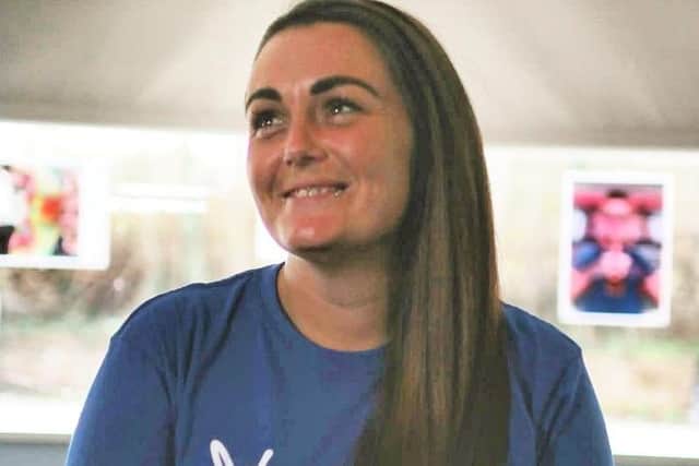 Beth McQuarrie before she braved the shave