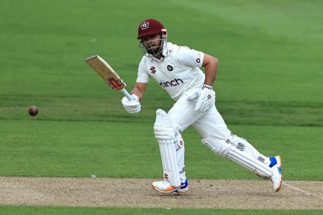 Ricardo Vasconcelos cracks a boundary at Edgbaston