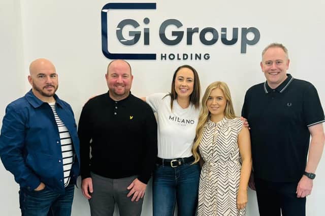 Left to right, Pete Taylor, Andrew Whittle, Emma-Louise Taylor, Lauren Mcneal, Andy Carpenter