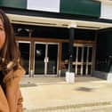 Cllr Emily Fedorowycz outside the former M&S store